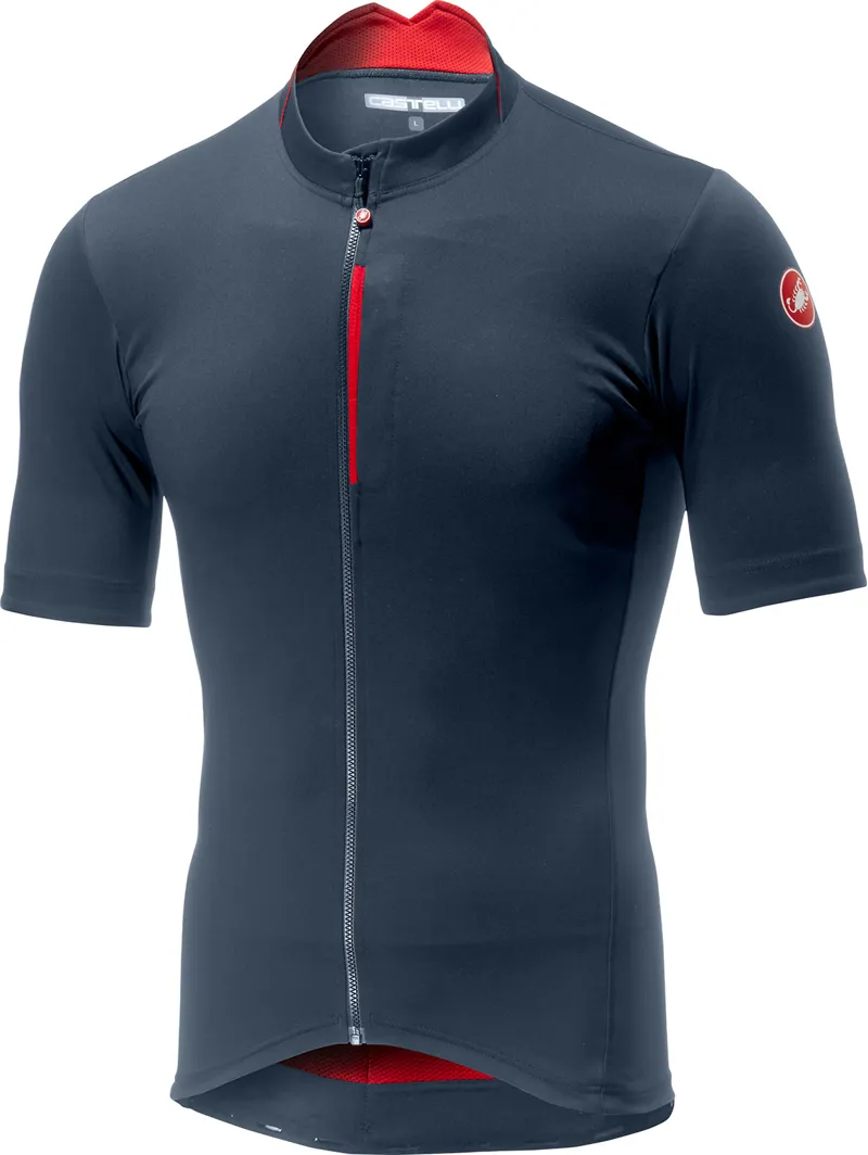 Castelli Espresso Jersey Steel Blue/Red