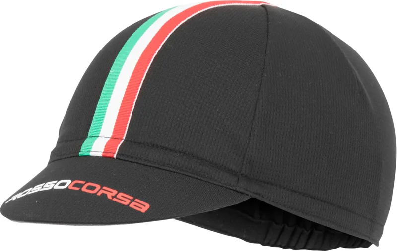 Castelli Rosso Corsa Cycling Cap Black