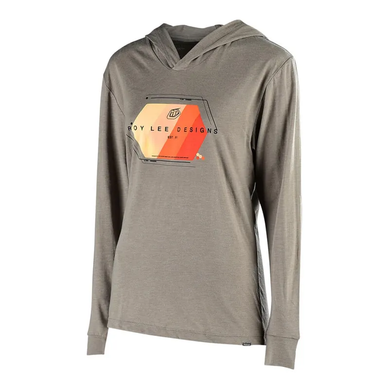 Troy Lee Designs Womens Technical Fade Pullover Hoodie Venetian Gray