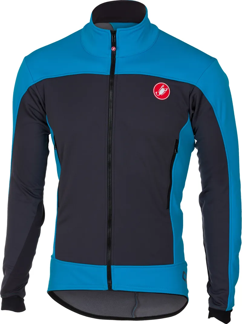 Castelli Mortirolo 4 Jacket Anthracite/Blue