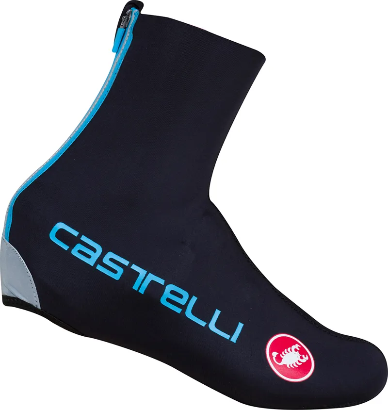 Castelli Diluvio C Shoecover 16 Black/Sky Blue
