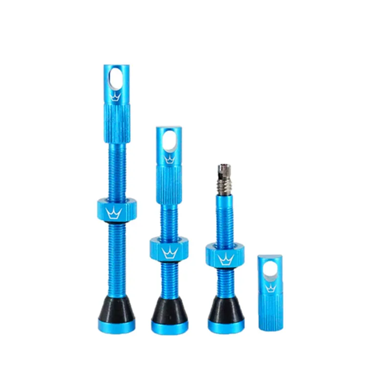 Peatys Tubeless Valves Pair Turquoise 42mm