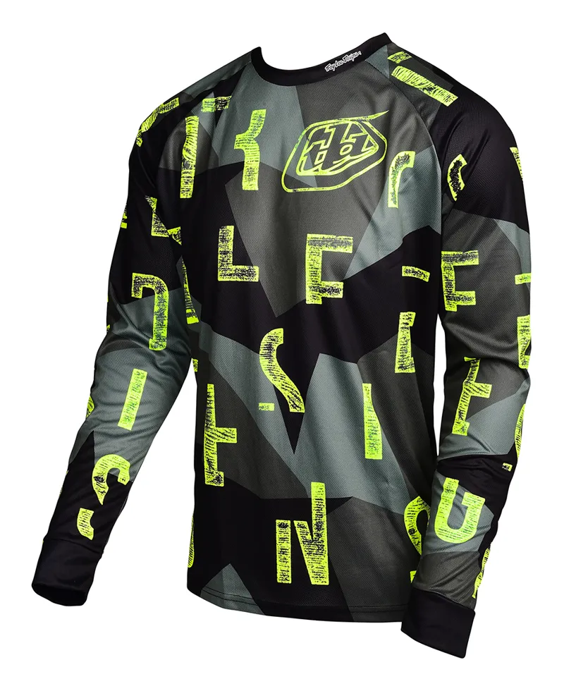 Troy Lee Designs Moto Jersey Chop Block Grey/Flo Yellow