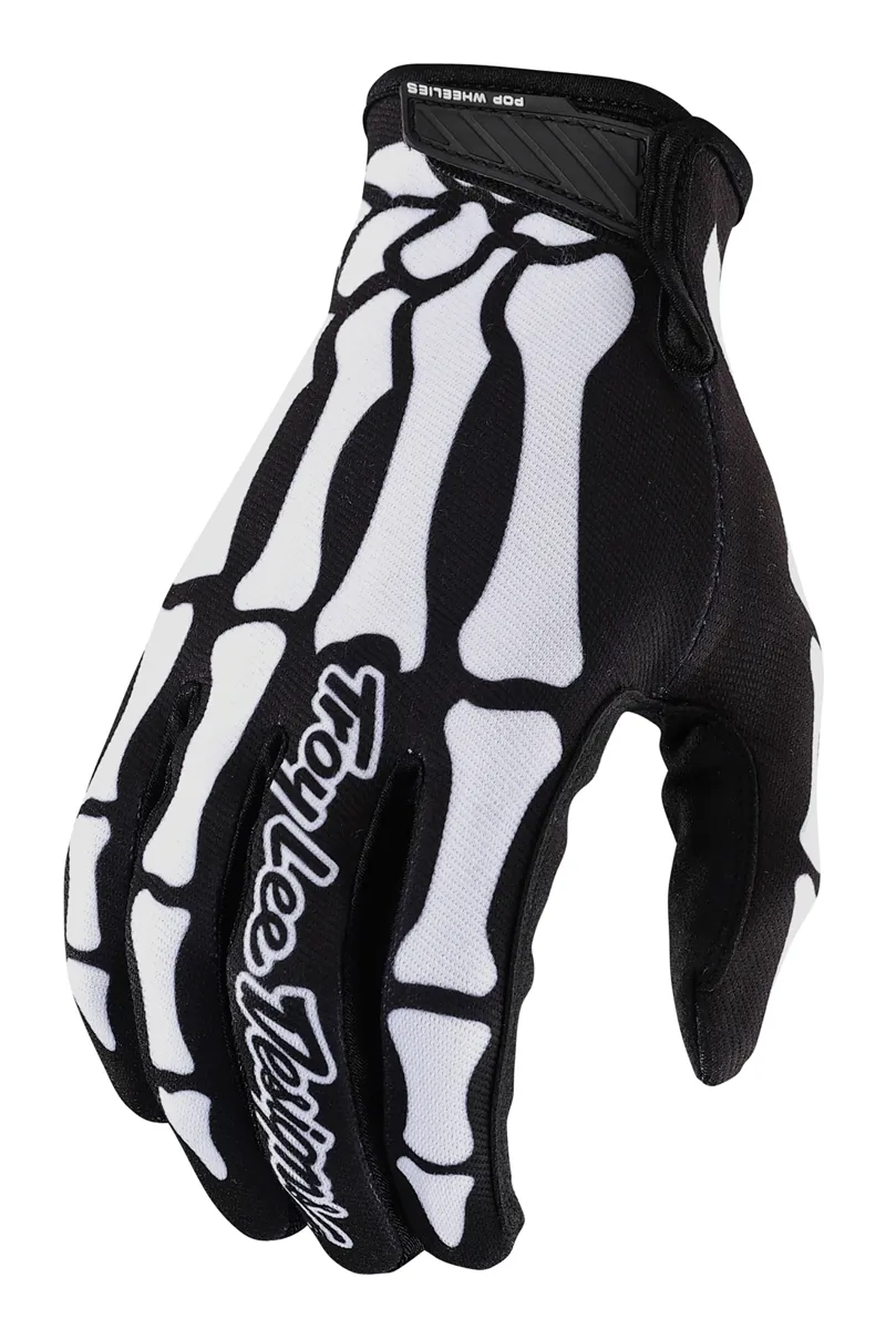 Troy Lee Designs Youth Air Glove Skully Black/White