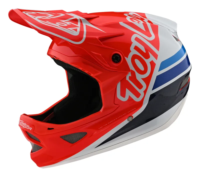 Troy Lee Designs D3 Fiberlite Silhouette Red/White