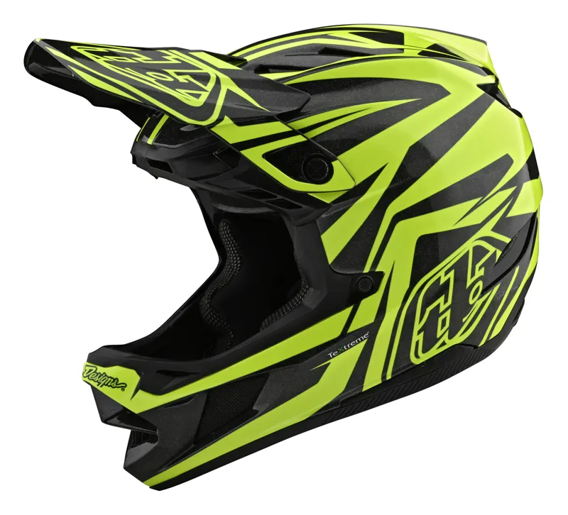 Troy Lee Designs D4 Carbon Slash Black/Yellow