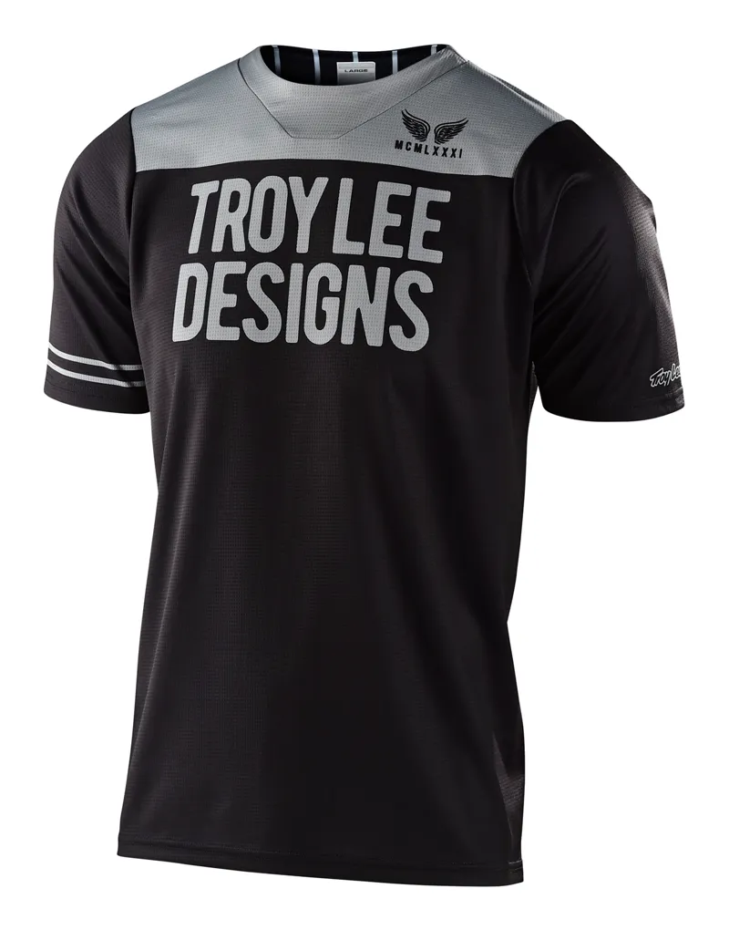 Troy Lee Designs Skyline Youth Jersey Pinstripe Block Black Gray