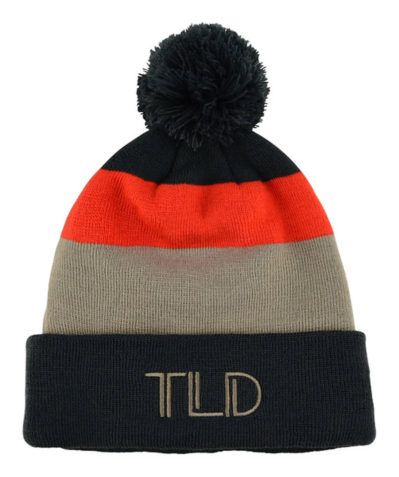 Troy Lee Designs Block Pom Beanie Charcoal/Cobblestone