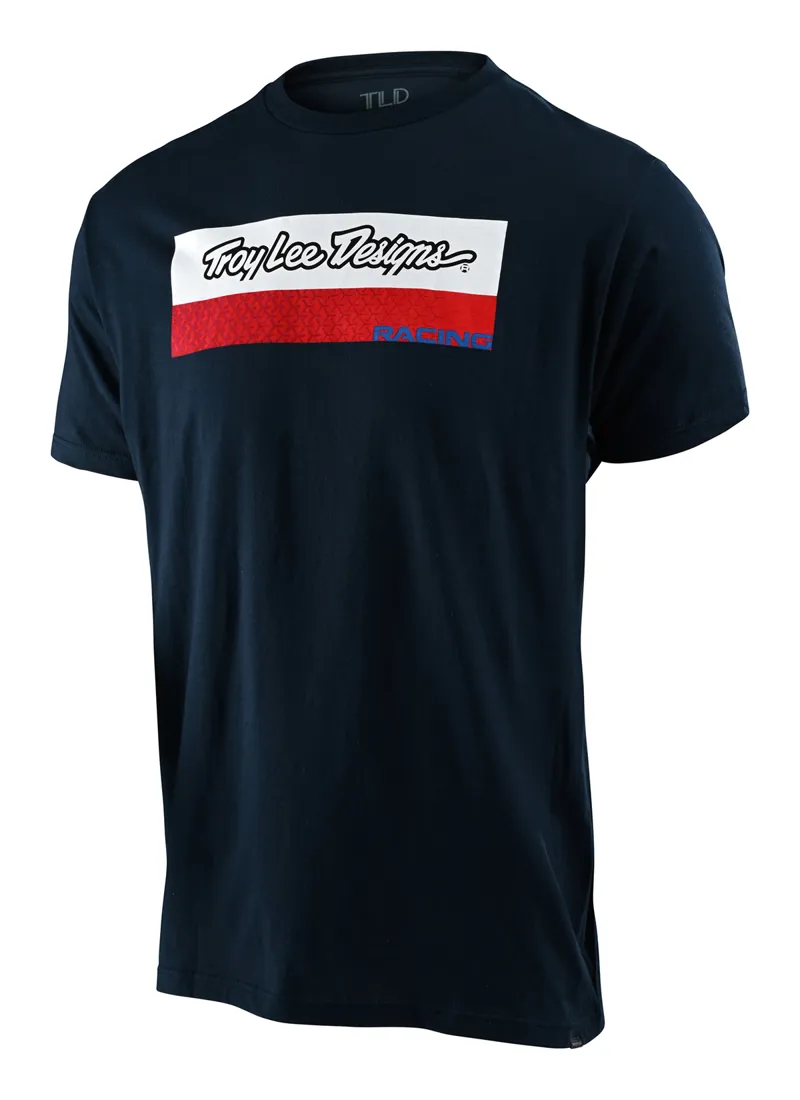 Troy Lee Designs Racing Block Fade Tee Navy