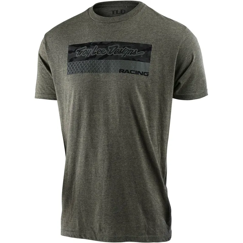 Troy Lee Designs Racing Block Fade Tee Sage/Black Heather