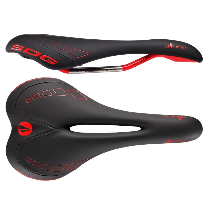 SDG Allure Womens Ti-Rail Saddle in Red