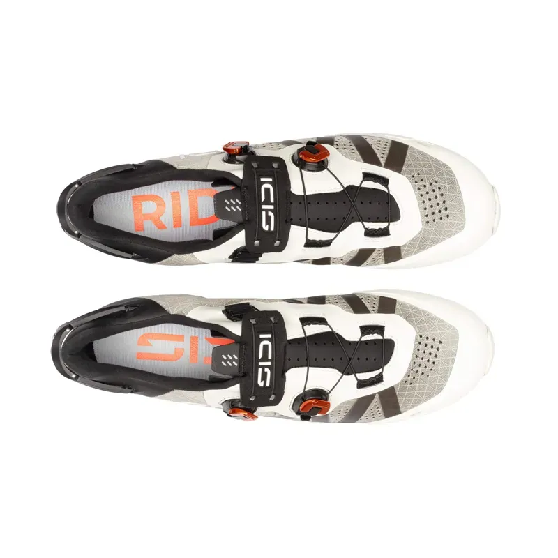 Sidi Aeron Monochrome Gravel Shoes in Ice White-2