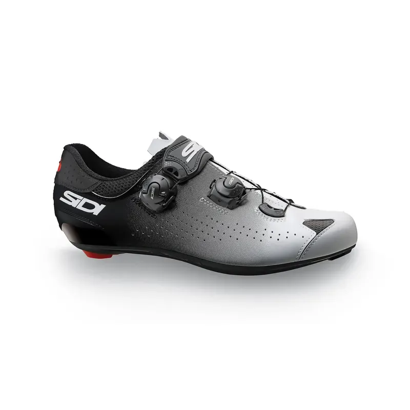 Sidi Genius 10 Mega Fit Road Shoes - Monochrome - White / Black 40