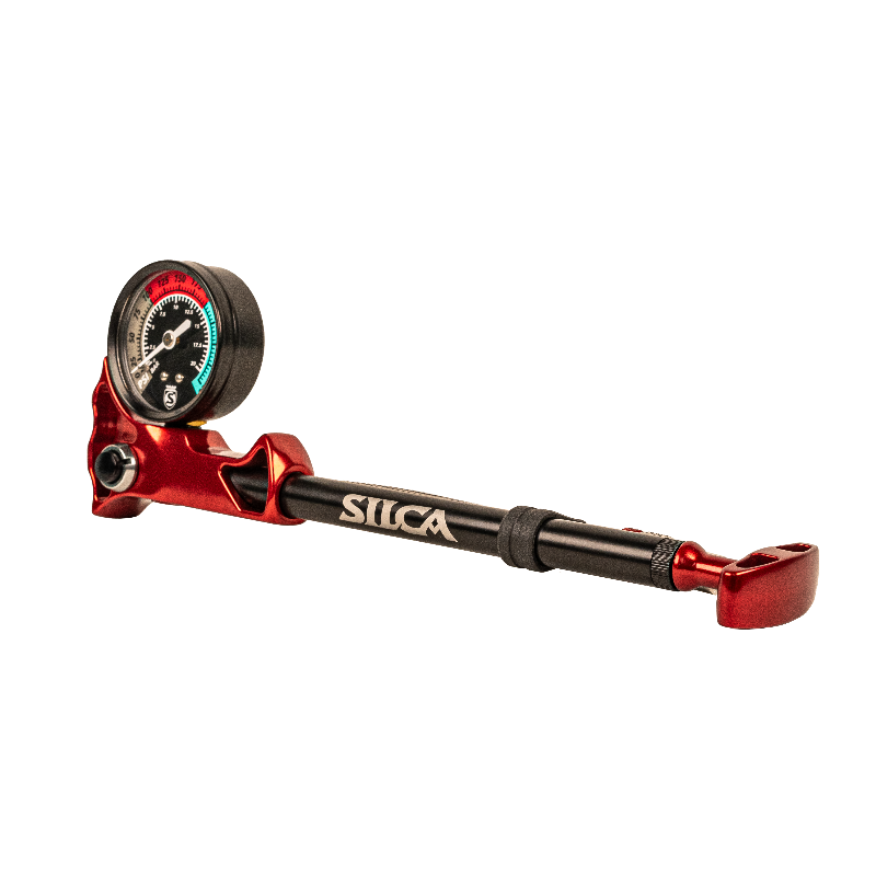 Silca Ultimate Shock Pump in Red-1