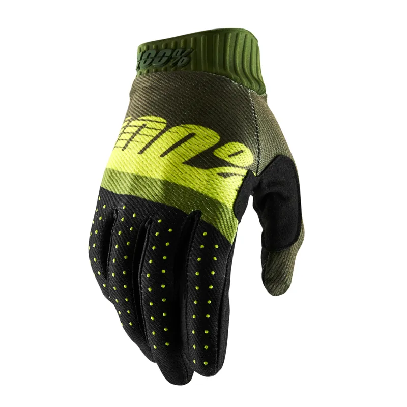 100 Percent Ridefit Glove Army Green / Fluo Lime / Fatigue