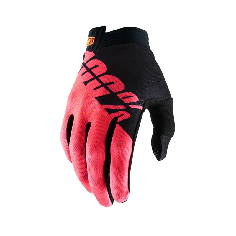 100 Percent iTrack Glove Black/Fluo Red