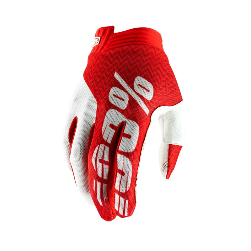 100 Percent iTrack Glove Red/White