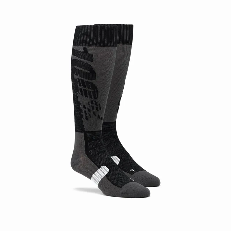 100 Percent Hi Side Performance Moto Socks Black / Grey