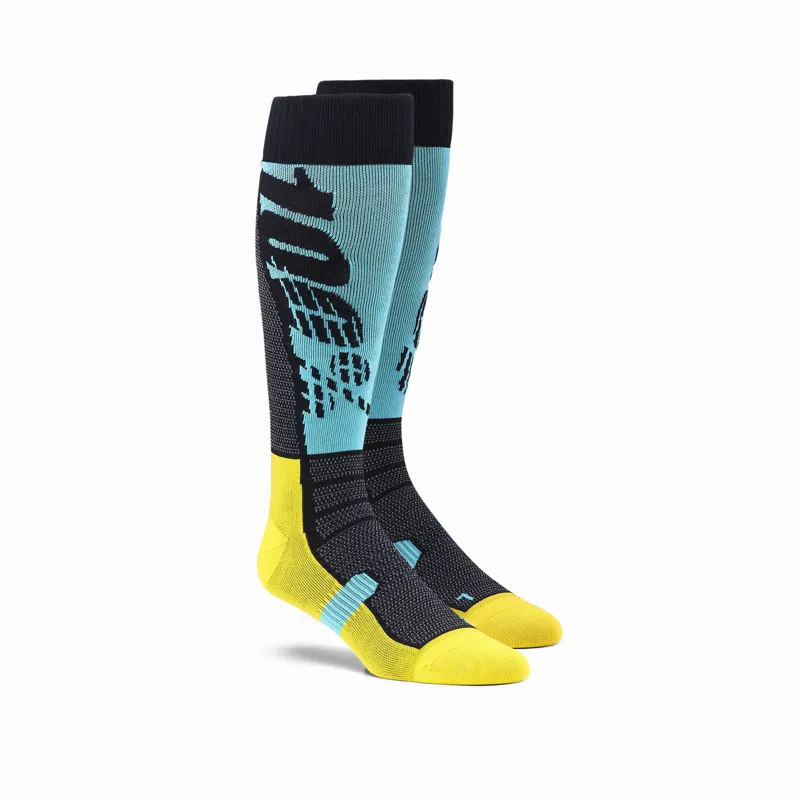 100 Percent Hi Side Performance Moto Sock Aqua