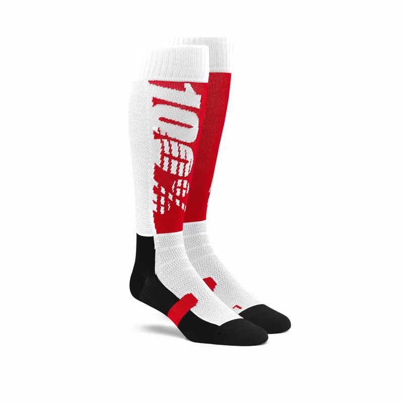 100 Percent Hi Side Performance Moto Sock Red/Black