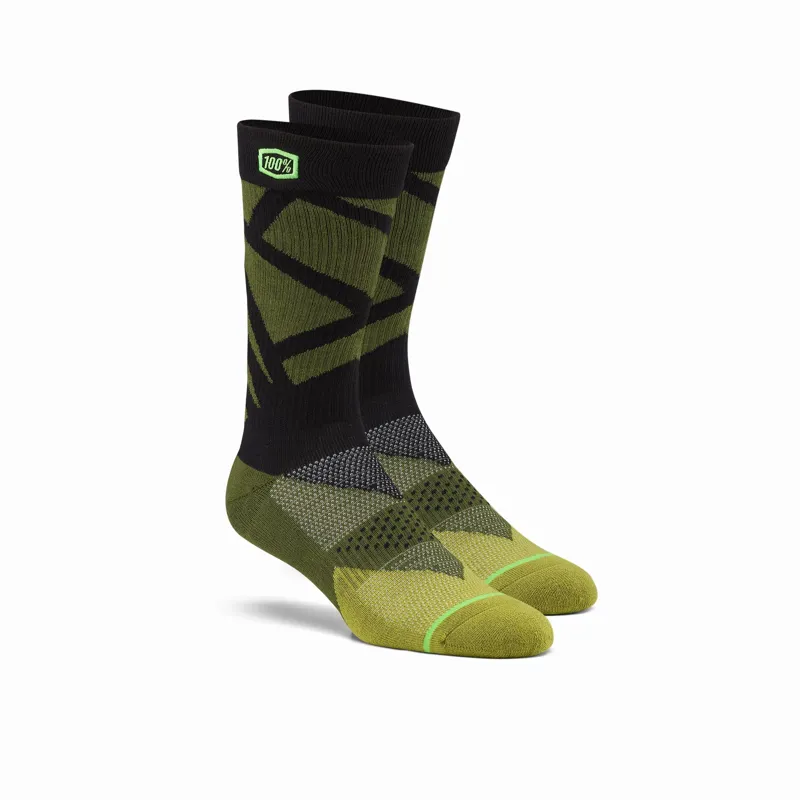 100 Percent Rift Athletic Socks Fatigue
