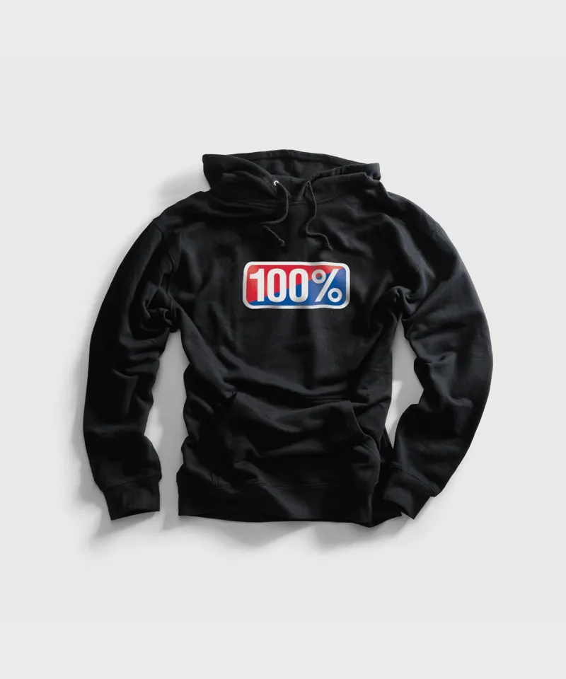 100 Percent Clasic Hooded Pullover Sweatshirt Black