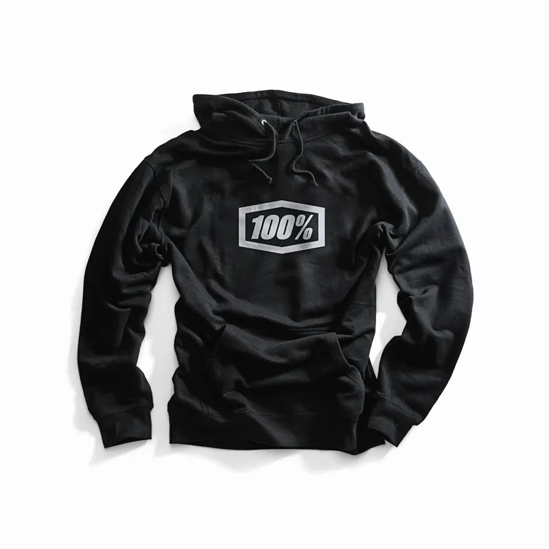 100 Percent Essential Hooded Pullover Sweatshirt Black