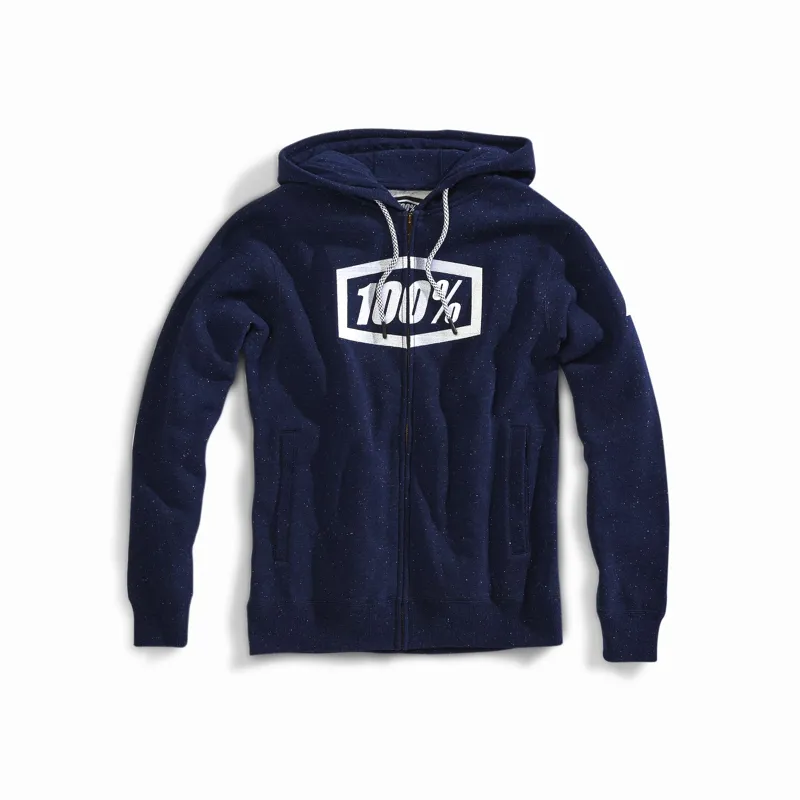 100 Percent Syndicate Zip Hooded Sweatshirt Navy / Wihte
