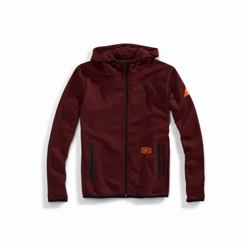 100 Percent Viceroy Hooded Tech Fleece Burgundy