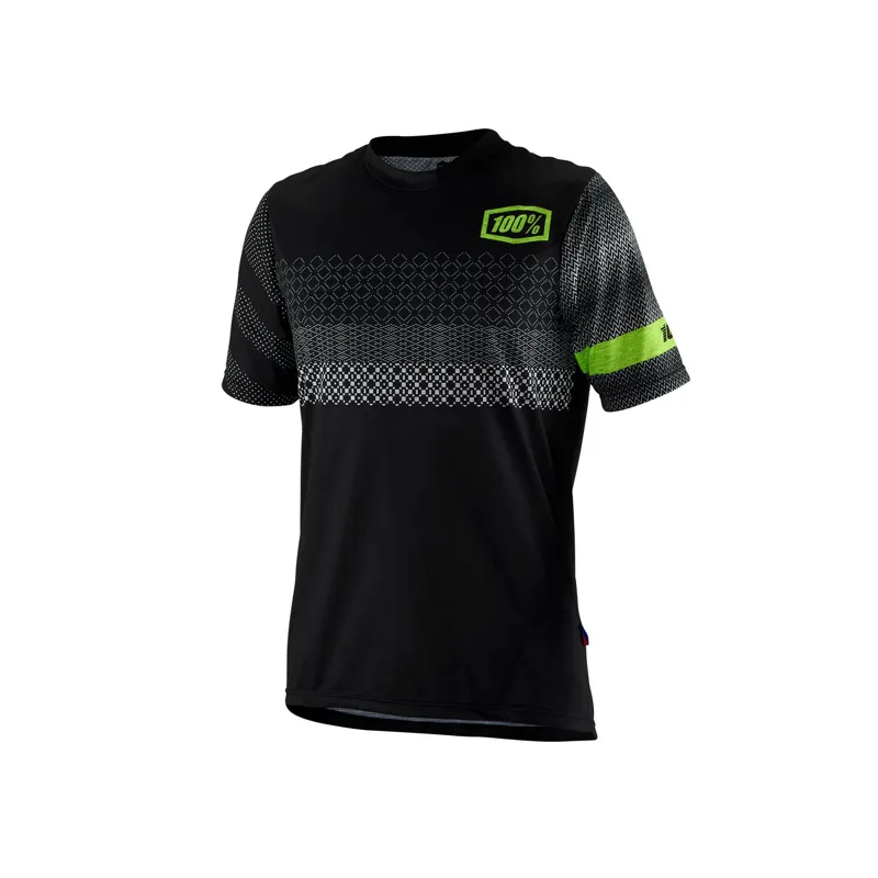 100 Percent Airmatic Jersey Black/Fluo Yellow