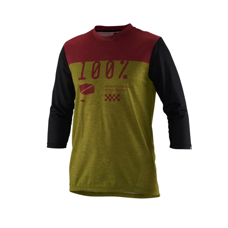 100 Percent Airmatic 3/4 Sleeve Jersey Olive