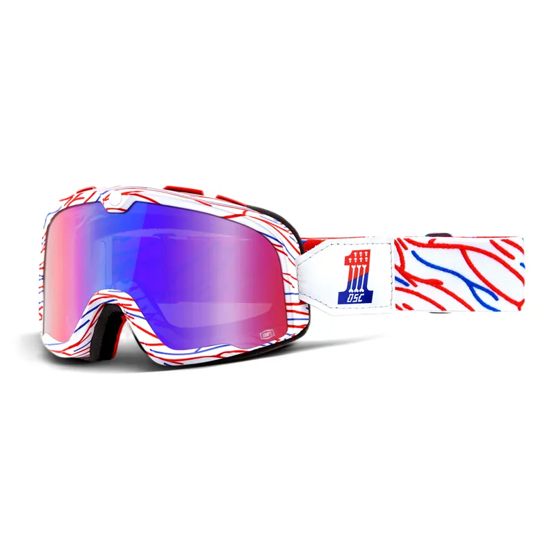 100 Percent Barstow Goggles Death Spray Customs Red/Blue