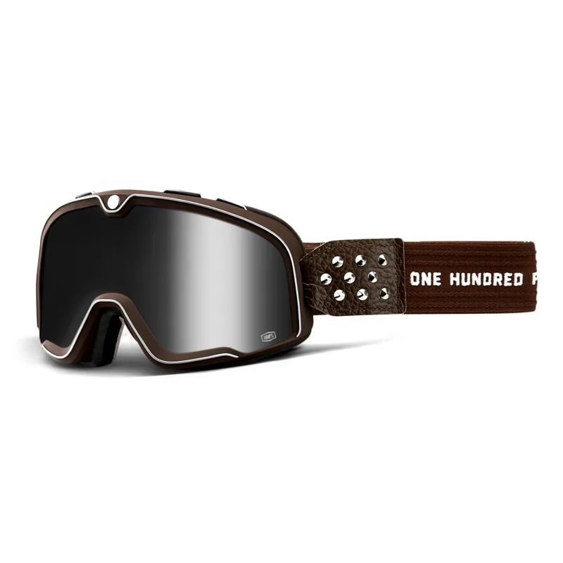 100 Percent Barstow Goggles Silver Mirror Lens Garage