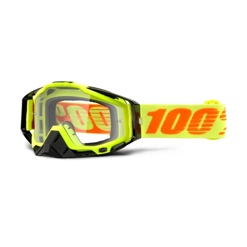 100 Percent Racecraft Goggles Clear Lens Attack Yellow