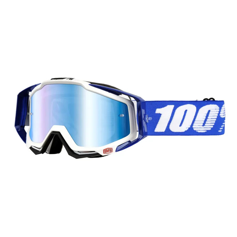 100 Percent Racecraft Goggles Blue Mirror Lens Blue Blue