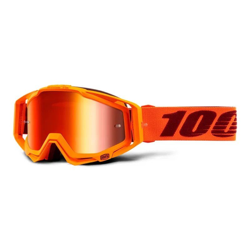 100 Percent Racecraft Goggles Gold Mirror Lens Menlo