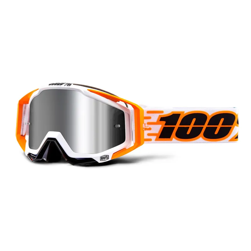 100 Percent Racecraft + Goggles Injected Silver Mirror Lens Illumina