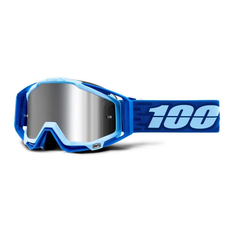 100 Percent Racecraft + Goggles Injected Silver Mirror Lens Rodion