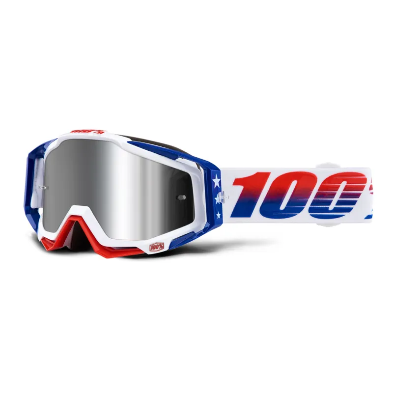 100 Percent Racecraft + Goggles Injected Silver Mirror Lens LE MXDN
