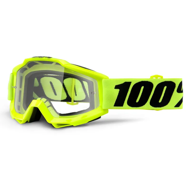 100 Percent Accuri OTG Goggles Clear Lens Fluo Yellow