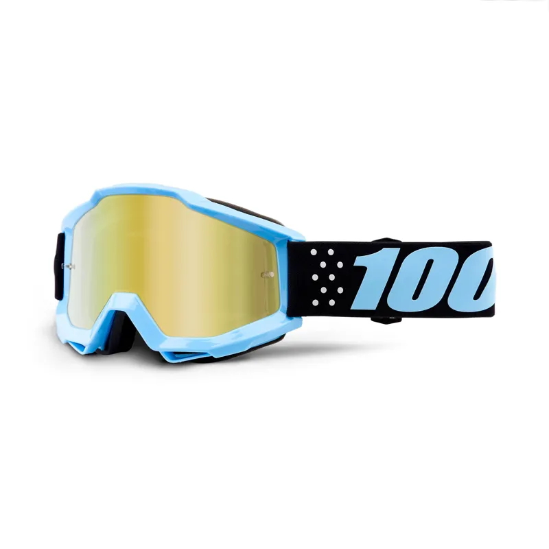 100 Percent Accuri Goggles Gold Mirror Lens Taichi