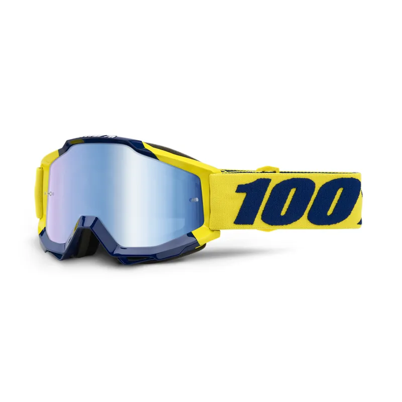 100 Percent Accuri Goggles Blue Mirror Lens Supply