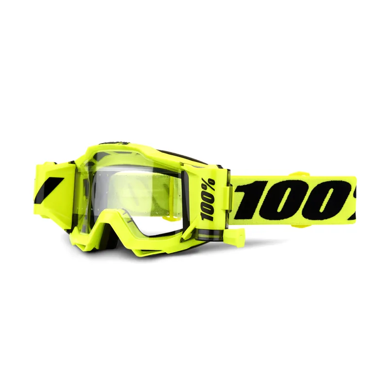 100 Percent Accuri Forecast Goggles Clear Lens Fluo Yellow/Black