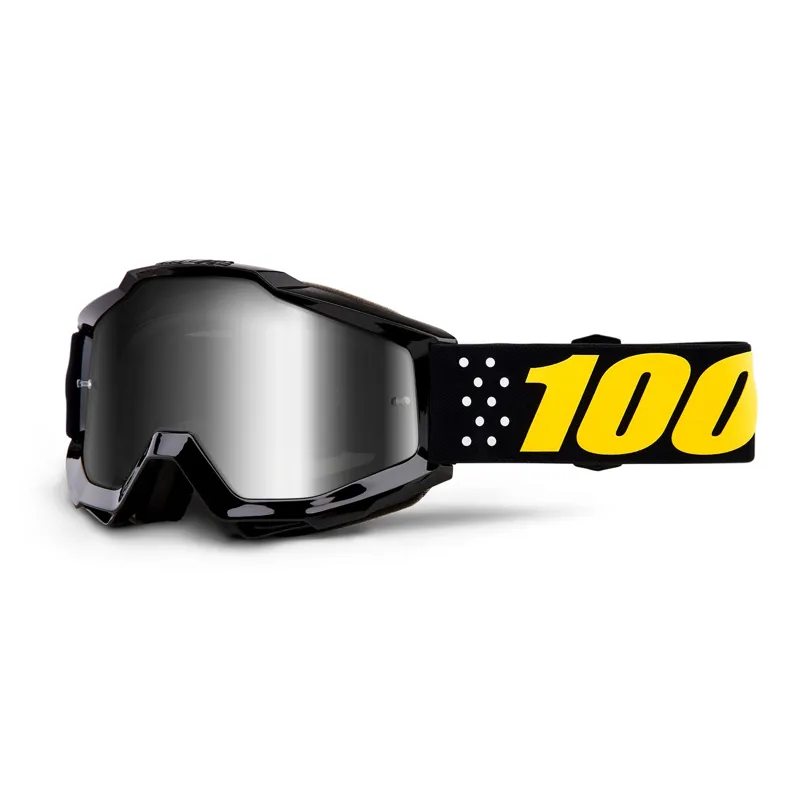 100 Percent Accuri Youth Goggles Silver Mirror Lens Pistol