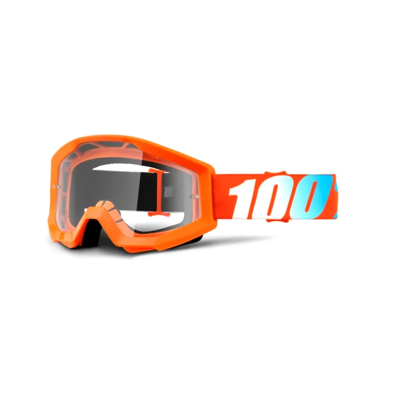 100 Percent Strata Goggles Clear Lens Orange