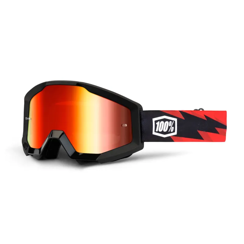 100 Percent Strata Goggles Red Mirror Lens Slash