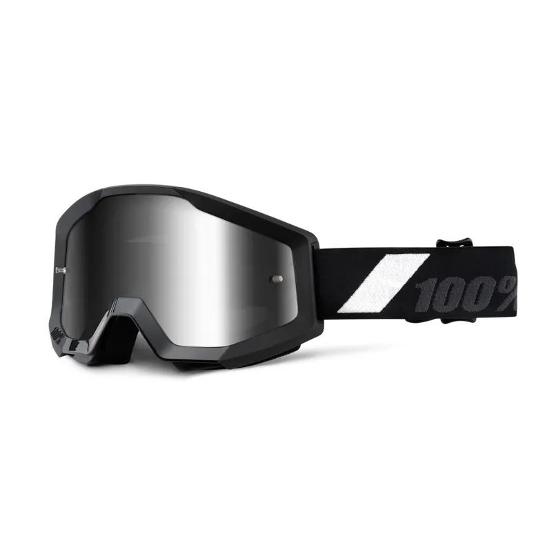 100 Percent Strata Goggles Silver Mirror Lens Goliath