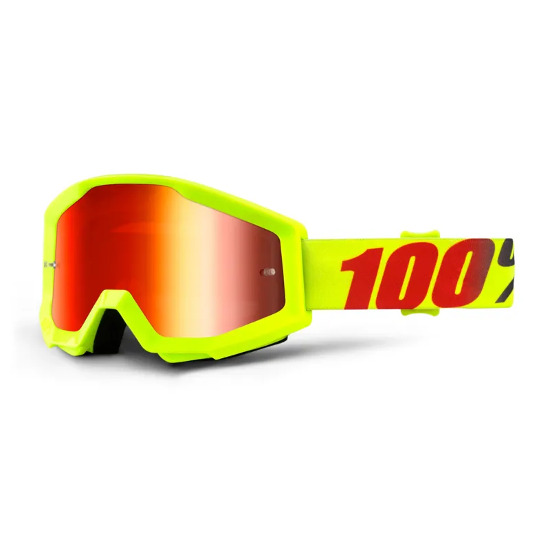 100 Percent Strata Goggles Red Mirror Lens Mercury