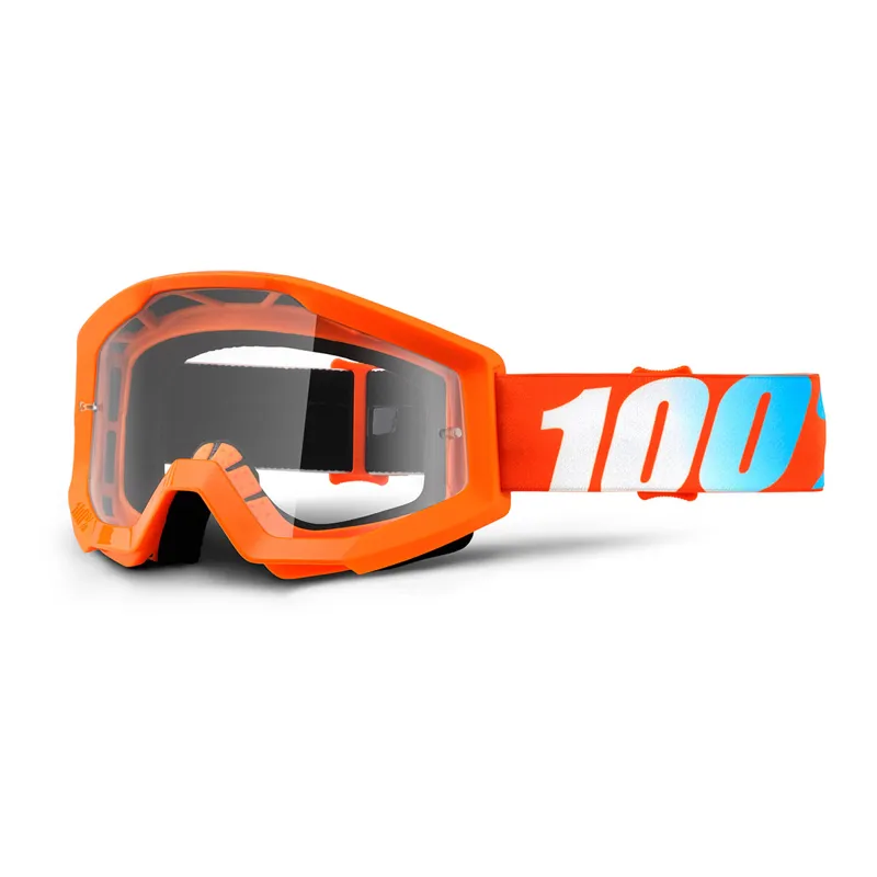 100 Percent Strata Junior Goggles Clear Lens Orange