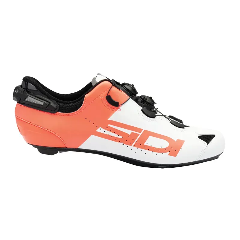 Sidi Shot 2S Pro Road Shoes - Matte Colours In White/Coral